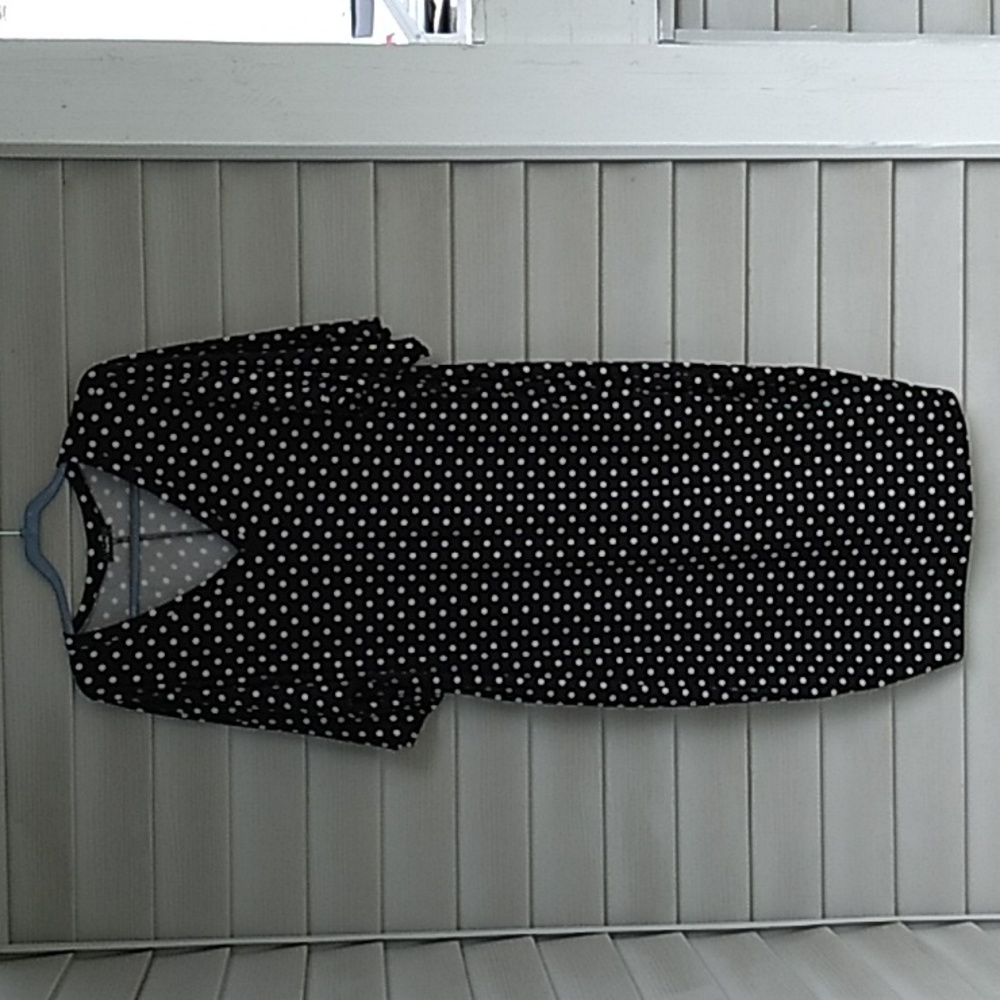 Story Teller Polka-dot Black and White Dress